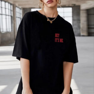 Kadın Baskılı Oversize T-Shirt - Siyah