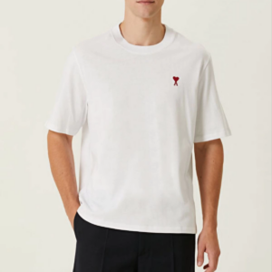 ERKEK Bisiklet Yaka Baskılı Oversize T-Shirt - Beyaz