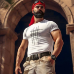 ERKEK Bisiklet Yaka Baskılı Oversize T-Shirt - Beyaz