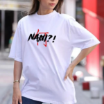 kadın Bisiklet Yaka Baskılı Oversize T-Shirt - Beyaz