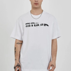 Erkek  Bisiklet Yaka Baskılı Oversize T-Shirt - Beyaz