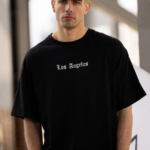 ERKEK Bisiklet Yaka Baskılı Oversize T-Shirt - Siyah