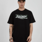 ERKEK Bisiklet Yaka Baskılı Oversize T-Shirt - Siyah