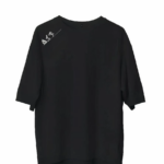 Erkek  Bisiklet Yaka Baskılı Oversize T-Shirt - Siyah