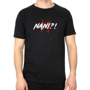 Erkek  Bisiklet Yaka Baskılı Oversize T-Shirt - Siyah