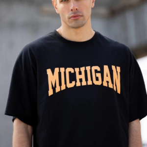 ERKEK Bisiklet Yaka Baskılı Oversize T-Shirt - Siyah