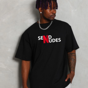 ERKEK Bisiklet Yaka Double Oversize Baskılı T-Shirt - Siyah