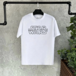 Unisex Bisiklet Yaka Kısa Kol Baskılı Çocuk T-Shirt - Beyaz