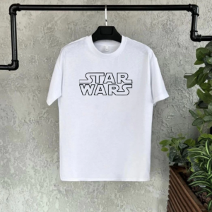 Unisex Bisiklet Yaka Kısa Kol Baskılı Çocuk T-Shirt - Beyaz