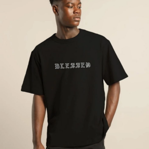 ERKEK Bisiklet Yaka Oversize Baskılı T-Shirt - Siyah