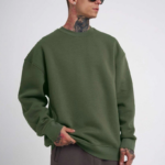 ERKEK Biskilet Yaka Üç İplik SweatShirt - Haki