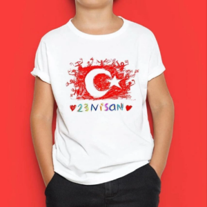Unisex Çocuk Baskılı T-Shirt - Beyaz