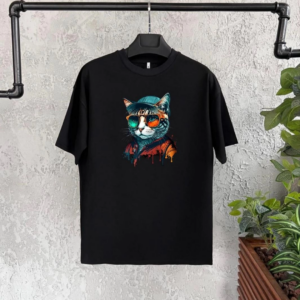 Unisex Çocuk Baskılı T-Shirt - Siyah