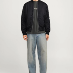 Erkek Siyah Bomber Mont Fermuarlı Cepli Kapitone Astarlı Ceket Kış Kullanıma Uygun - Siyah