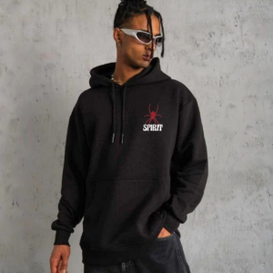 ERKEK Kapşonlu Baskılı Sweetshirt - Siyah