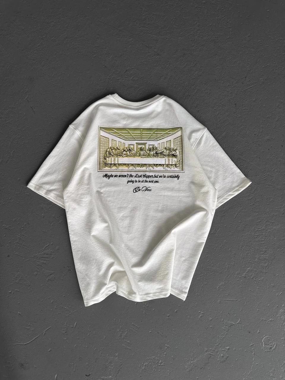 Kadın Baskılı Oversize T-Shirt - Beyaz - Görsel 3