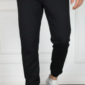 Erkek Jogger Eşofman Altı Rahat Kalıp, Cepli, Lastikli Paça, Günlük Spor Pantolon - Siyah