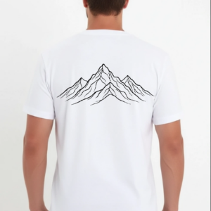 Erkek Nihilist Penguen Özel Tasarım Oversize Bisiklet Yaka Tişört - Beyaz