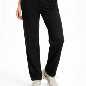 Kadın Düz Paça Beli Lastikli İpli Günlük Spor Eşofman Altı Rahat Fit - Siyah