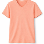 Genç Kız Çocuk V Yaka Tişört Model - Toz Pembe