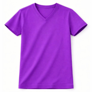 Genç Kız Çocuk V Yaka Tişört Model - Mor
