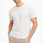 Erkek Bisiklet Yaka Tişört Regular Kalıp Basic Pamuklu Günlük Kullanım T-shirt - Beyaz