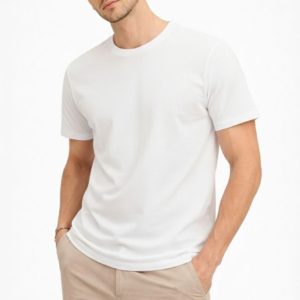 Erkek Bisiklet Yaka Tişört Regular Kalıp Basic Pamuklu Günlük Kullanım T-shirt - Beyaz