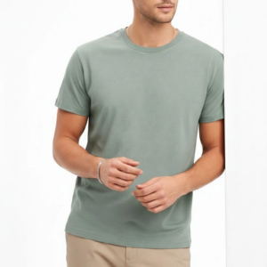 Erkek Bisiklet Yaka Tişört Regular Kalıp Basic Pamuklu Günlük Kullanım T-shirt - Mint Yeşili