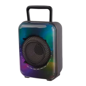 GTS-1867 3 İnç Flame Light Bluetooth Hoparlör RGB Işıklı Taşınabilir Kablosuz Speaker USB TF Kart FM Radyo Destekli