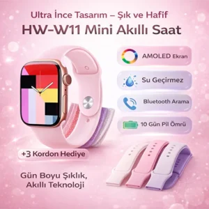 Howear HW11 Mini Akıllı Saat Bluetooth Arama ve Sağlık Takipli