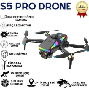S5 Pro Katlanabilir Drone 1080P Kamera Çift Lens GPS 100M Menzil