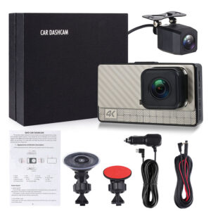 4K WiFi Araç İçi Kamera (Dash Cam) – UHD Gece Görüşlü + Arka Kamera Destekli