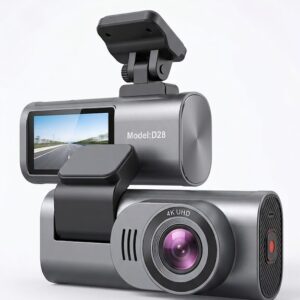 D28 4K WiFi Çift Kameralı Araç İçi Kamera – UHD Dual Lens Dashcam