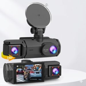 Çift Kameralı Araç İçi Kamera (Dash Cam) – Full HD + Döner Lens Black Box Kayıt Cihazı