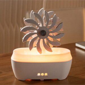 Windmill Aromaterapi Difüzör Döner Pervaneli LED Işıklı Nemlendirici