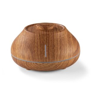Ahşap Tasarımlı Ultrasonik Aromaterapi Difüzör LED Işıklı Nemlendirici