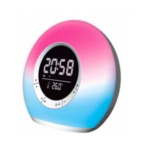 RGB Işıklı Bluetooth Hoparlör & Alarm Saat – AUX / TF Kart Destekli Çok Fonksiyonlu Masa Saati