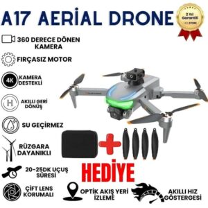 A17 Katlanabilir Drone 4K Kamera FPV Optik Akış Engel Algılama 360° Roll