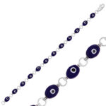 Gümüş Oval Nazar Bayan Bileklik