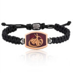 Gümüş Semazen Vav Desenli Makrome Erkek Bileklik