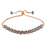 Gümüş Rose Baget Taşlı Asansör Bileklik