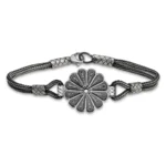 Gümüş Oksitli Papatya Kazaziye Bileklik