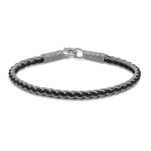 Gümüş İkili Örgü Kazaziye Bileklik