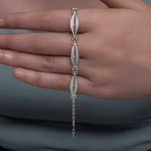 Gümüş Sonsuz Esinti Telkari Kadın Bileklik