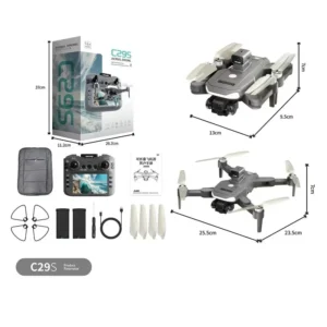 C29S 4K GPS Drone Çift Kamera Katlanabilir 1-2 KM Menzil 25 Dakika Uçuş Süresi