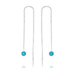 Gümüş Nazar Zincirli Küpe