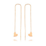 Gümüş Zincirli Kalp Küpe