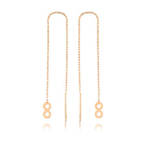 Gümüş Zincirli Sonsuzluk Küpe