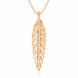 Gümüş Ceviz Yaprağı Bayan Kolye