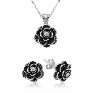 Gümüş Çiçek Bayan Set